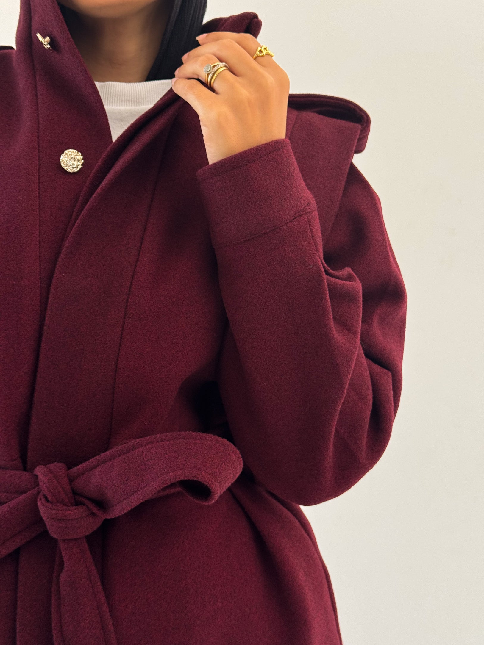 The Royal Burgundy Wrap Jacket