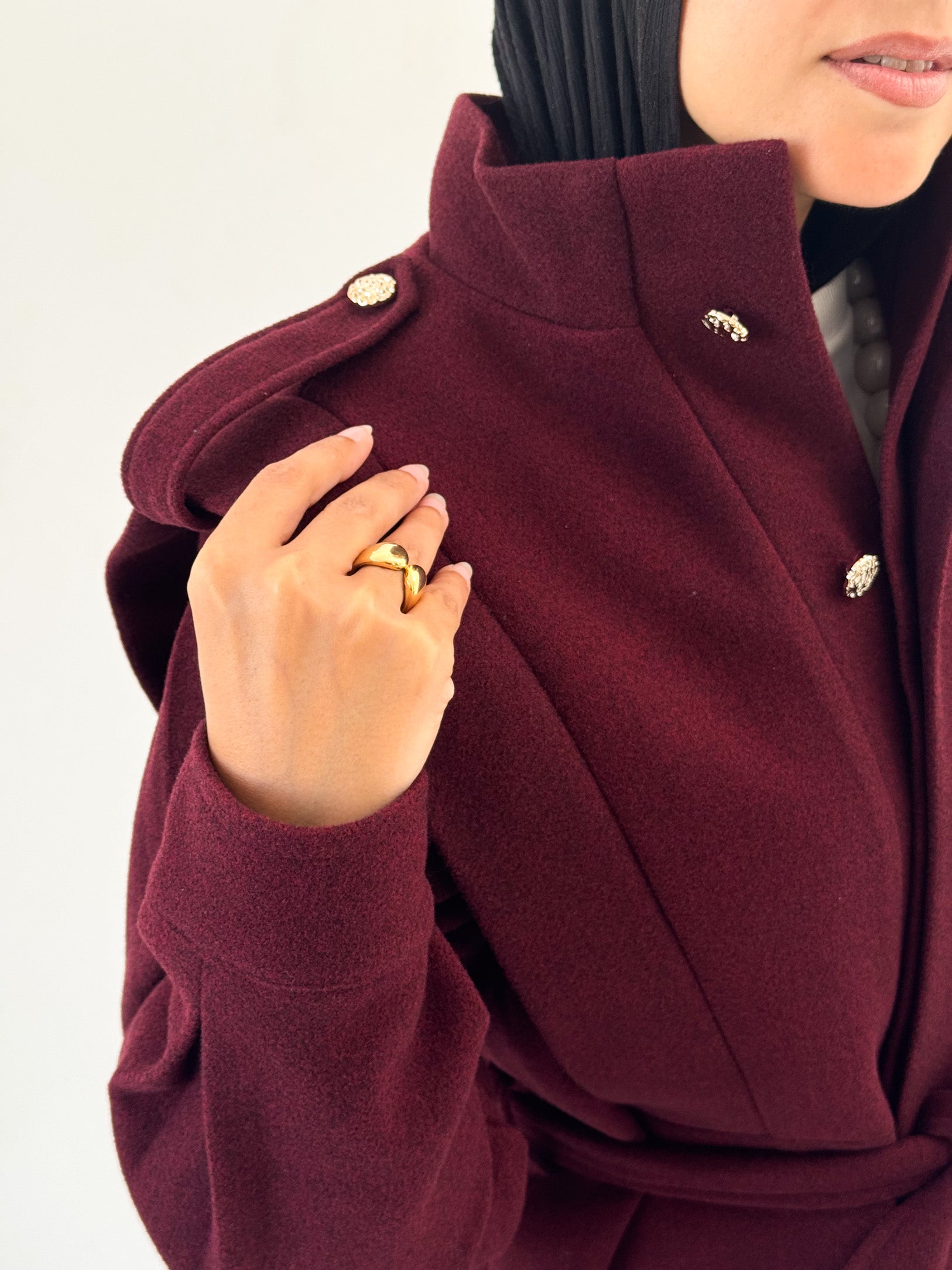 The Royal Burgundy Wrap Jacket