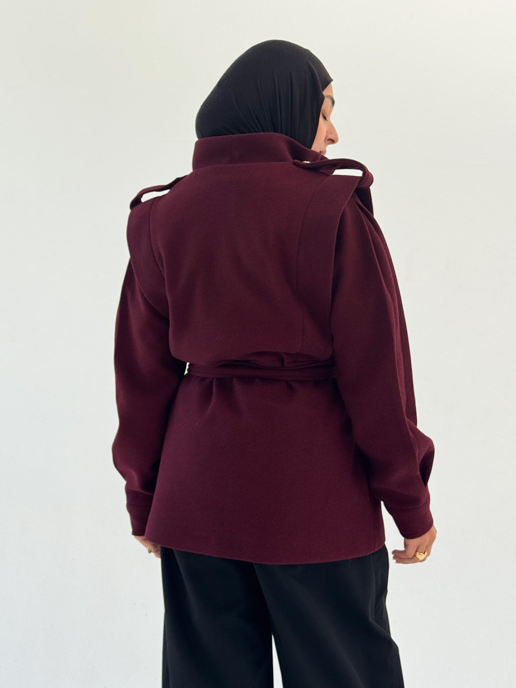 The Royal Burgundy Wrap Jacket