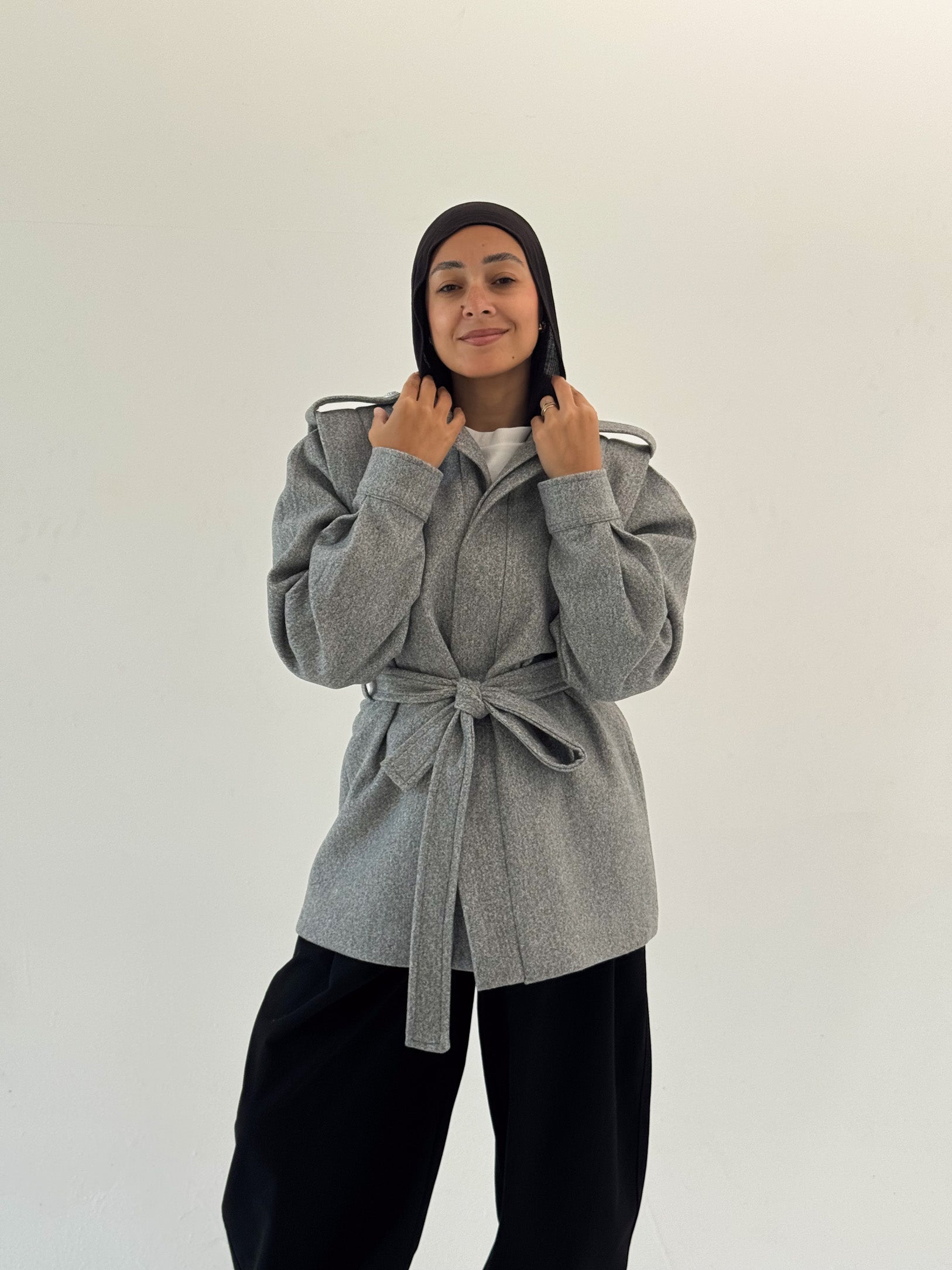 The Royal Grey Wrap Jacket