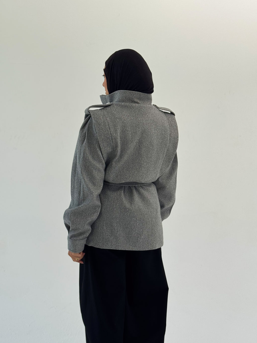 The Royal Grey Wrap Jacket