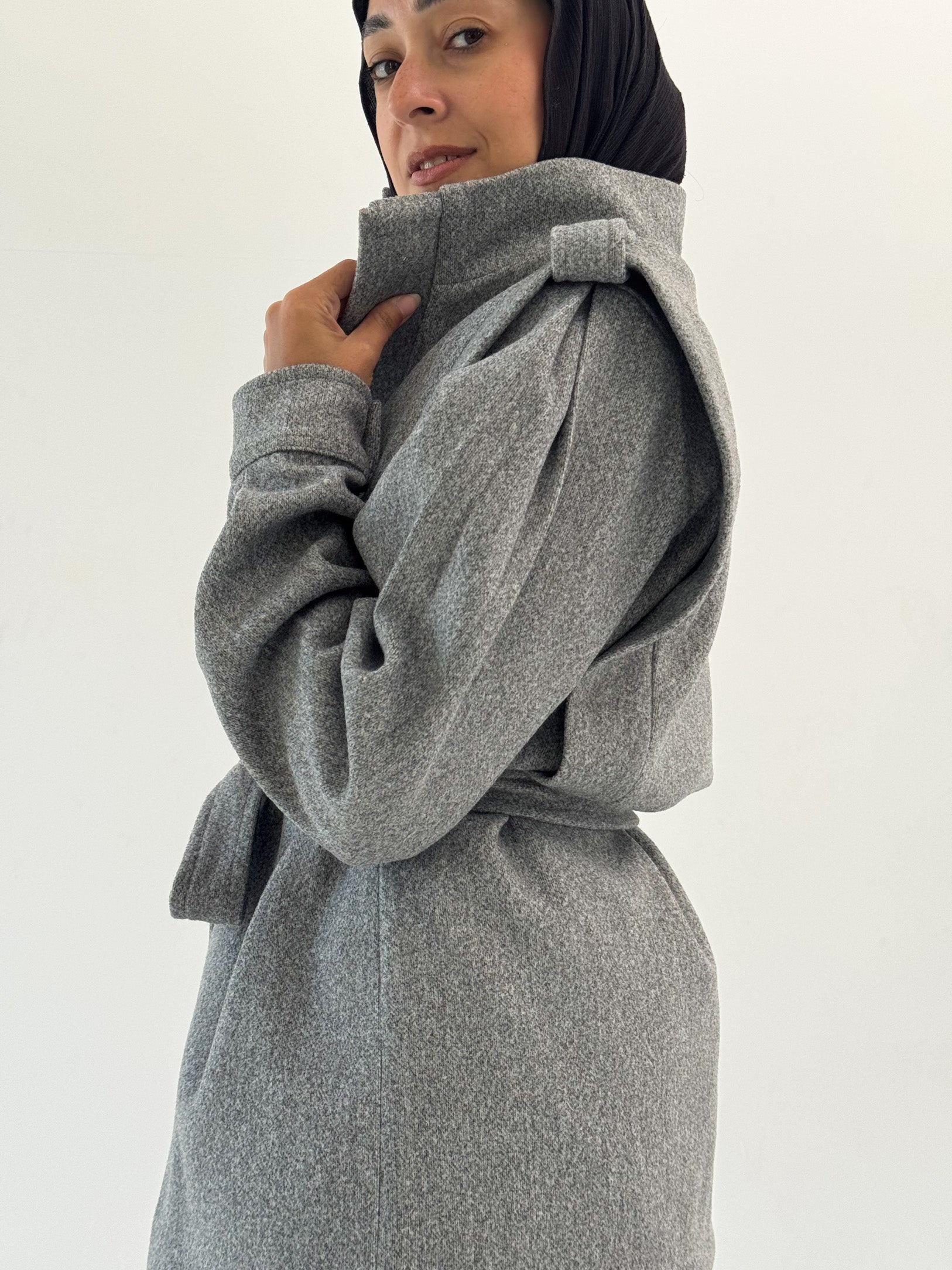The Royal Grey Wrap Jacket