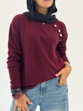 Chic Essential Burgundy Pullover