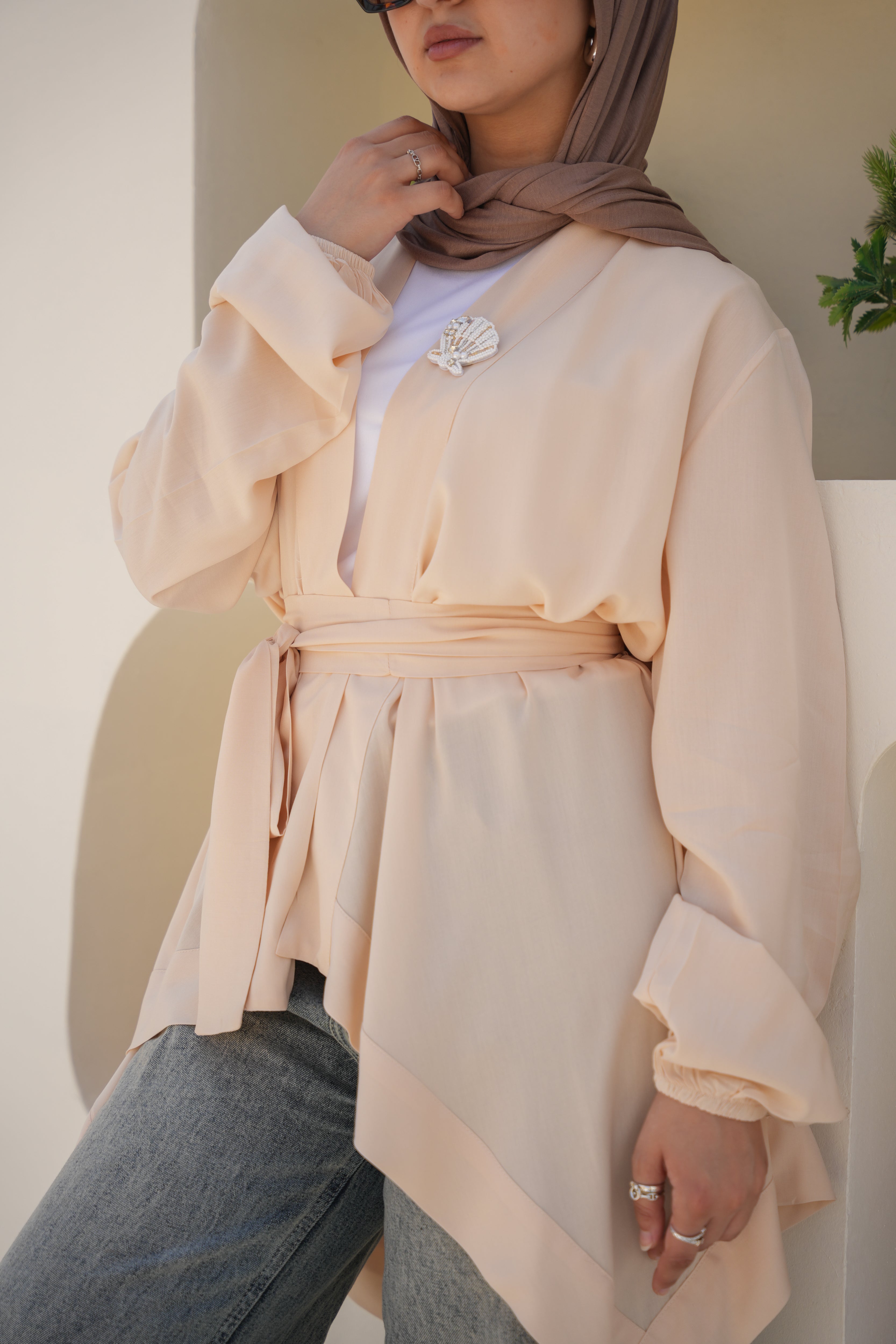 Sandy Shore Wrap - Light Peach